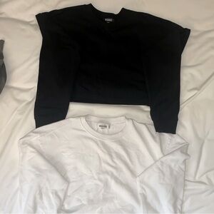 Missguided long sleeve crop tops